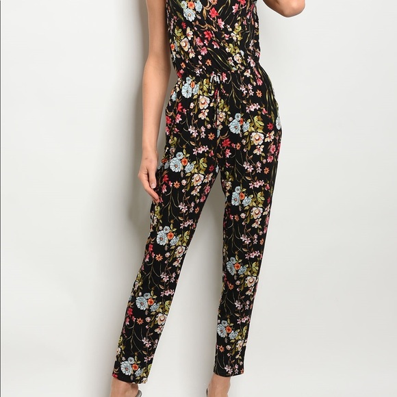 Jumpsuit In Black Floral [LAST TWO] - Picture 2 of 7